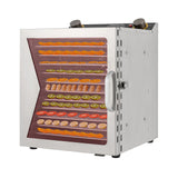 110V 800W Food Dehydrator Machine,12-Tier Visible Food Dryer,Stainless Steel