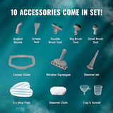 PurSteam 10-in-1 Steam Mop w/ Detachable Handheld Steam Cleaner for Tile