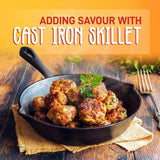 3PCS Pre-Seasoned Cast Iron Skillet Set, Pans for Oven Grill Campfire
