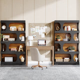 Tribesigns 71" Tall Bookcase, 4-Tier S-Shaped Bookshelf, Wood Decorative Storage Shelving