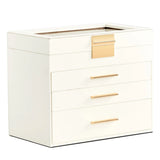Deluxe 2-Drawer Velvet Jewelry Box with Clear Top View for Necklaces