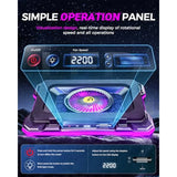 RGB Gaming Laptop Cooling Pad with 5.5 Turbo Fan Rapid Cooling
