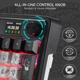Redragon 719 PRO Wireless Gasket Gaming Hype Screen & Knob, 95 Keys Mechanical Keyboard,Easy-Control 1.14’’ TFT Info Display