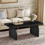 Tribesigns Farmhouse Rectangular Coffee Table, 47.24-Inch w/ Sturdy Base
