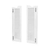 Solid Pine Wood and Aluminum Alloy Double-Door Partition Door, 180° Swinging Design, Country Style,