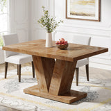 Tribesigns 47-Inch Dining Table for 4-6, White Kitchen Dinner Table