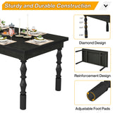 Tribesigns 62” Wood Patio Table for 4-6 People, Farmhouse Large Indoor/Outdoor Dining Picnic Table