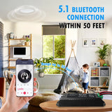 Herdio 4PCS 4'' 160W Marine Waterproof Bluetooth Speaker HIFI Full Range Stereo Motorcycle Boat