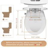 AQUATIZ Round Bidet Toilet Seat with Soft Close, Non-Electric Bidet Toilet Seat