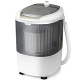 Mini Portable Washing Machine for home, apartment, dorms and RV use; durable grey plastic