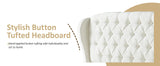 Queen Size Platform Bed Frame with Scroll Wingback Headboard/Footboard