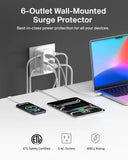 6-Outlet Surge Protector Power Strip with USB-C PD Fast Charge & USB-A