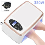NEW 90LEDS UV LED Lamp For Nail Manicure 380W Professional Gel Polish Drying Lamps With Hand Pillow