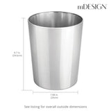 Round Metal Small Recycle Trash Can Wastebasket, Garbage Container Bin for Bathrooms