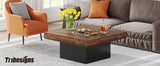 Engineered Wood Low Coffee Table for Living Room Rustic Brown & Black