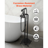 SucceBuy Clawfoot Bathtub Faucet Freestanding Tub Faucets with Shower with 360° Rotation Spout & 59-inch Long