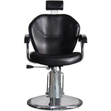Black PU Material Hydraulic Reclining Barber Chair Sn S