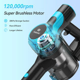 TASVAC 28KPa Cordless Vacuum Cleaner Powerful Suction 6-in-1 Lightweight