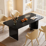 Tribesigns Modern White Dining Table for 4-6 People, 63" Large Rectangle Kitchen Table