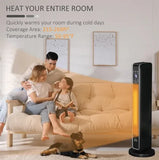 HOMCOM 2-In-1 Portable Space Heater for Indoor Use with Remote Control