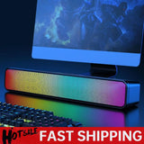 RGB Wireless Speaker Bluetooth-Compatible Desktop Speaker USB Powered Computer Speaker