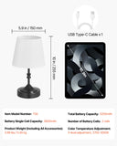 SucceBuy Cordless Table Lamp 5200mAh Built-in Rechargeable Battery Desk Lamp