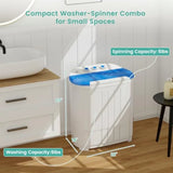 Portable washing machine for apartment/RV/dorm use, stainless steel drum, white, 14 lbs capacity