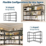 Heavy Duty Storage Shelves 4/5 Tiers Metal Shelving Unit Adjustable Organization Pantry Shelves