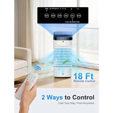 Portable evaporative air cooler for bedroom and office use, plastic housing