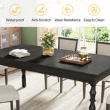 Tribesigns 62” Wood Patio Table for 4-6 People, Farmhouse Large Indoor/Outdoor Dining Picnic Table