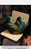 Creative Backside Cushion Emboidery Pillow Bamboo Retro Decorative Pillow Cover For Sofa Chair Bedding Fan Cushion