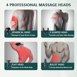 Percussion Massage Gun 6 Speeds 4 Attachments for Full Body Pain Relief