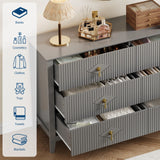 Dresser for Bedroom w/ 6 Drawers, 54" Extra Wide Modern Chest of Drawers
