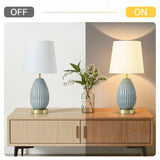 18" Table Lamp Set of 2 w/ E26 Socket, Up to 60W, Nightstand Lamps for Kids