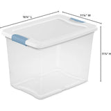 Under Bed Storage Bins with Lids, Clear Plastic, 25 Quart for Closet, Bathroom