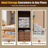 24 Pack Foldable Shoe Rack, Space-Saving Home & Office Organization