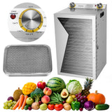18 Layers Stainless Steel Food Dehydrator Safety Beef Jerky Dryer Large Capacity