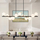 11-Light Linear Chandelier Bubble Chandelier Height Adjustable Chandeliers for Dining