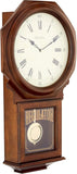C3543 Ashford Wall Clock  25" Schoolhouse Design  Walnut Finish