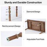 Tribesigns 62” Wood Patio Table for 4-6 People