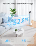36" Smart Tower Fan with App/Voice Control, Temperature Sensor, 5 Modes