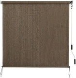 Outdoor Sunshade Roller Shades 6' W x 8' H, Cordless Roll Up Shade Blinds Privacy Screen