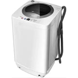 Portable washing machine for small spaces, ABS plastic gray compact full-automatic laundry