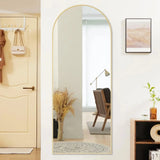 56"x21" Arched Full Length Mirror Free-standing Floor Mirror