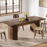 78.7" Extra Long Dining Table for 6-8 People, Large Farmhouse Kitchen Table with Wooden