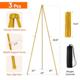 en Easel Stand for Wedding Sign Stand, 66 Inch Adjustable Metal Easels for Display, Portable