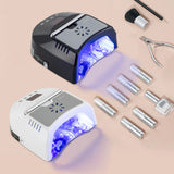 Nail Dryer Professional Rechargeable 72W 24-Bead UV/LED Gel Nail Lamp with Fan Removable Bottom
