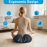 Memory Foam Seat Cushion for Office Chair, Ergonomic Curved Design for Sciatica