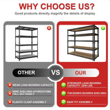3050 LB Sturdy Metal Storage Racks - Extra Wide 40" Robust Garage Shelving System with Adjustable Height,