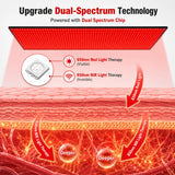 Red Light Mat Full Body 63" x 23.6" 945pcs for Whole Body LED Light Relax